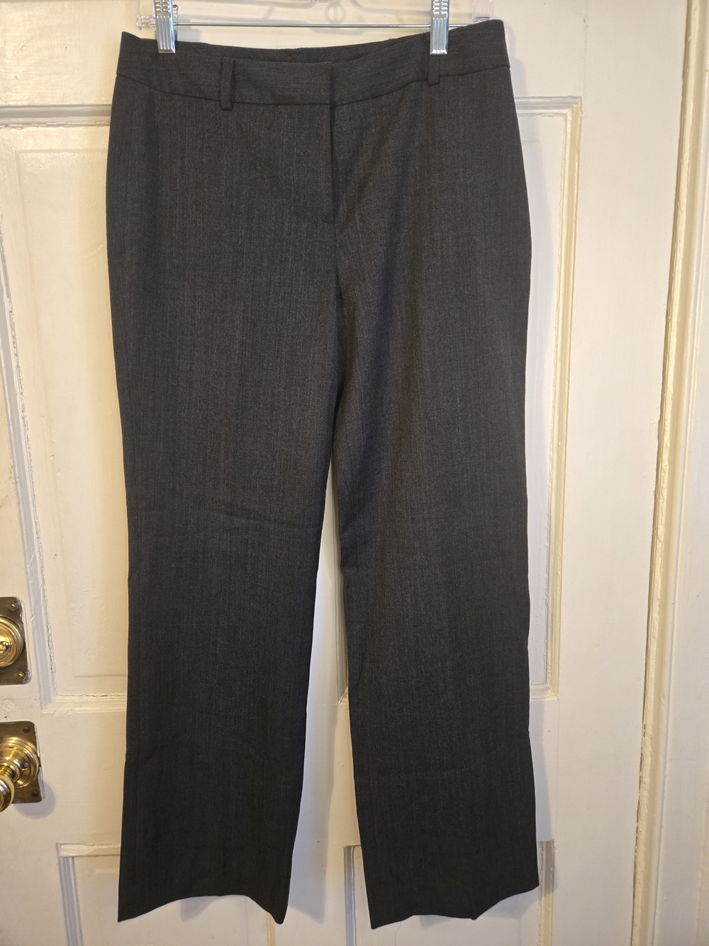 Jones New York Women's Dark Gray Straight-Leg Dress Trousers